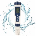 Miniatyrbilde 1 av 5: Triomphe vanntester 5 i 1 multifunksjonell vannkvalitetstester, digital TDS/EC/salinitet/PH/temperatur for drikkevann, basseng, akvarium, fisk T