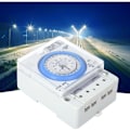 Miniatyrbilde 1 av 5: Analog Klokke Mekanisk Timer Bryter for 24-timers Systemautomatisering