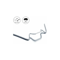 Miniatyrbillede 3 af 4: 100x Glasklemmer til drivhus lavet af rustfrit metal 1,2 mm tykt Type W