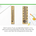 Miniatyrbillede 5 af 5: 8 stk. trætermometer til indendørs brug, trætermometer til måling af temperaturen inde og ude, energi, termometer med grader i grader C