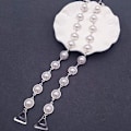 Miniatyrbillede 4 af 5: Justerbare skulderstropper Rhinestone bh-stropper udskiftning til bh-toppe kjole（1 par）