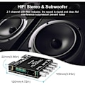 Miniatyrbillede 3 af 5: HiFi Stereo Bluetooth Forstaerker-kort 2.1 2X50W+100W 12V-24V Lydforstaerker-modul Bas Diskant Kontrol