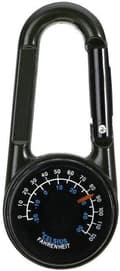 Multifunktionell minikarabin 3 i 1 kompass utomhus termometer vandring överlevnad krok ring karabin kedjeverktyg camping