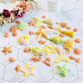 Miniatyrbillede 2 af 5: 4 stk. Marine Tema Fondantform Tang Havfisk Krabbe Koraller Konkylie Havskaller Form DIY Håndlavede Bageværktøjer