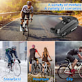 Miniatyrbillede 3 af 5: 1,5L Cykelsadeltaske Vandtæt Under Sæde Cykeltilbehør Cykeltaske Hardshell Taske med Sølv Reflekterende Strimmel, Sort