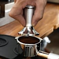 Miniatyrbilde 5 av 5: To-i-en Kaffepulverhammer med nåler, retikulert håndtak, matkvalitet, kaffemaskintilbehør, rustfritt stål, tungt kaffepulverhammer