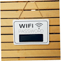 Pikkukuva 3 / 5: Puinen Wifi-salasanapaneeli Ripustuslevy Vastaanotto Ripustuslevyt Wifi-taulu Kotitalo Kartonki Kojelauta