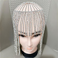Miniatyrbillede 3 af 3: Damer Glitter Lang Tassel Hårkæde Rhinestone Bit Kæde