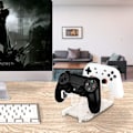 Miniatyrbild 2 av 5: Gamepad-hållare för PS5/PS4/PS3/Xbox One, S, X, 360/Xbox Elite/Níntendo Switch, 4 i 1 manuell spelhållare med bas