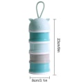 Miniatyrbilde 2 av 5: (Lilla) 4-facks formelutmatare Baby Formula Dispenser Box Stapelbar Bärbar Mjölkbox.