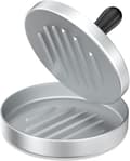 Non-Stick Hamburgerpress, Hamburgerpressar, Aluminiumform för BBQ Picknick Hamburger Bacon Korv (Silver)