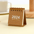 Miniatyrbillede 1 af 5: Enkel Solid Farve 2024 Mini Skrivebordspapirkalender Bærbar Bord
