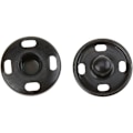 Miniatyrbilde 3 av 4: Sett med 24 varige metall syknapper for klessøm (svart, 13,6 x 8,5 mm)