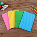 Miniatyrbild 1 av 5: Fodrade självhäftande lappar, 4 färger självhäftande memoblock, lysande post-it-lappar, färgglada stora fyrkantiga självhäftande lappar för kontor, hem, skola, möte,