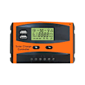 Miniatyrbild 1 av 5: 30A 12V/24V Intelligent Solpanel Laddningsregulator med LCD-Display och USB-Port, Överströmsskydd, för Solpanel Batterilampa LED-Belysning
