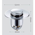 Miniatyrbild 3 av 5: Set med 2 diskproppar, universell pop-up-diskpropp, badkarspropp, diskpropp för kök och badrum [för 32-40 mm hål