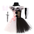 Miniatyrbild 1 av 5: Skräckclown flicka klänning Halloween cos performance kostym clown cosplay tutu kjol (10-12 år gammal)