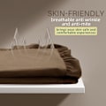 Miniatyrbillede 4 af 4: Sæt med 2 brune flæsepudebetræk 45x45 cm dekorativt hjem, fløjlspudebetræk til sofa, soveværelse, bil