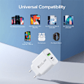 Miniatyrbilde 2 av 5: PD12W mobiltelefonlader 2.4A ladekabel Type-c adapter PD+USB reiselader