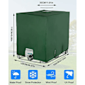 Miniatyrbillede 2 af 5: Overtræk til IBC 1000L tank, Overtræk til vandtank låg, anti-UV beskyttelsesovertræk, dæk vandtank presenning (116 x 100 x 120 cm, grøn)