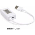 Miniatyrbillede 3 af 5: Hvid hale LCD baggrundsbelysning LCD digitalt display USB amperemeter voltmeter opladningskapacitetsdetekteringstabeldetektor