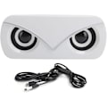 Pikkukuva 3 / 5: Bluetooth-langaton kaiutin, 3D-stereokaiuttimen ääni, LED-valolla, kaksi kaiutinta, 1500 mAh kapasiteetti, itsenäinen bassokalvo (valkoinen)