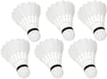 Set med 6 badmintonbollar, gjorda av gåsfjäder, inte plast