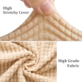 Miniatyrbilde 4 av 5: Skandinavisk stoltrekksett med 4, skandinavisk stretch spisebordsstoltrekk, Jacquard elastisk stoltrekk Universal for hjemmedekor