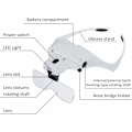 Pikkukuva 3 / 5: Suurennuslasit 2 LED-valoa 5 linssiä Suurennuslasit Säädettävä, Vaihdettava, 1.0X, 1.5X, 2.0X, 2.5X, 3.5X Kangaspuhdistus Töihin, Electr