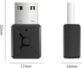 Miniatyrbillede 2 af 4: USB Bluetooth-sender og -modtager, 2-i-1-sender med 3,5 mm lyd, Bluetooth 5.0-adapter til tv, pc og bilsystemer