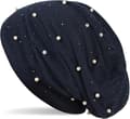 Mössa med pärlor och strass, mjuk mössa, unisex