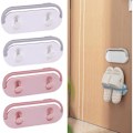 Miniatyrbillede 3 af 5: 4-pak Foldbar Skohylde Vægmonteret Uden Boring Badeværelse Entré Skoholder Organizer - Grå & Pink