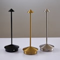 Miniatyrbild 4 av 5: (Guld) Bärbar uppladdningsbar bordslampa, batteridriven, 3-tonsbelysning, anpassad för sovrum, restaurang, bar