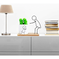 Miniatyrbild 3 av 5: Herefun Keramisk Sukkulentkruka, Blomkruka med Bambubricka, Sukkulentkrukor Kaktus Kruka, Krukväxt för Sukkulent, Blomkruka Present till Hem, Kontor
