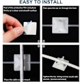 Miniatyrbilde 4 av 5: Kabelbinderssett, Betterlife 100 stk. kabelbindere hvite kabelbindere med selvklebende holdere Slangeklemme Base Supports for Computer Electrical Wire Factory Gar