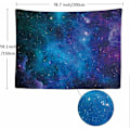 Miniatyrbillede 4 af 4: 200 x 150 cm Dekorativt vægtæppe Soveværelse - Natur Galakse Univers Planeter Solsystem - Stof Tapet - Æstetisk Vægtæppe - Panorama