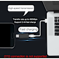Pikkukuva 5 / 5: 2 kpl USB C -sovitin, micro USB - USB C, USB C - micro USB -liitin, Type C FEM Type CUM USB -urosliitin PC:lle, Galaxy, Mate jne. (musta)