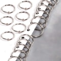 Miniatyrbillede 5 af 5: Bogringe, Bindeled, 100 stk. Metalringe Notesblok Nøgleringe Hængselringe til Album Scrapbøger Metalbruser(25mm)