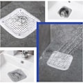 Miniatyrbillede 4 af 4: Parti med 4 silikonefiltre med sugekop, jord sifon dæksel med silikone sugekop, beskyttelse mod afløb der tilstopper med hår og snavs, anti-test (hvid