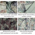 Pikkukuva 2 / 5: Camo vedenpitävä huppu poncho naamiointi vedenpitävä sadetakki sadetakki retkeily vaellus sade suoja teltta arkki pad markiisi kangas vaahtera