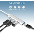 Miniatyrbild 2 av 5: Ultra-Slim 4-portars USB-hubb, Multi USB-adapter, USB-splitter för PC, Notebook, MacBook, stationär dator, PS3 PS4, Xbox, Wii, XPS, mobil hårddisk, USB-enheter