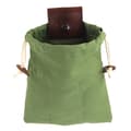 Foderpåse, hopfällbar bushcraft-väska, vaxad canvas-foderpåse (läder armégrön)