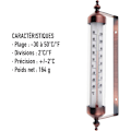 Miniatyrbild 5 av 5: Utomhus med mätare, brons-effekt - elegant trädgårdstermometer för utomhusbruk anpassad för utomhustemperatur, växthus, garage, lätt att hänga