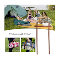 Miniatyrbillede 4 af 5: Picnic tæppestrop, PU læder transportstrop med justerbare huller, transportstrop der er modstandsdygtig over for rifter til picnic- og rejse yogamåtter