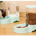Miniatyrbillede 5 af 5: Automatisk vanddispenser til kæledyr, 100% BPA-fri, tyngdekraftsdrevet drikkedispenser i rustfrit stål, stor kapacitet til katte og små/mellemstore hunde + foderautomat (grøn, stor)