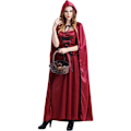 Miniatyrbillede 1 af 5: Halloween kostume Lille Rødhætte kostume voksen system fristelse kvindelig rollespil vampyr prinsesse lang nederdel sjal