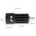 Miniatyrbillede 2 af 5: 6,35 mm Adapter til Højtryksrenser Hurtigkobling Udskiftningstilbehør til Karcher Højtryksrenser Hurtigudløser Kobling Kompatibel med Karcher K Serie