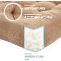 Miniatyrbilde 2 av 5: Komfort Memory Foam Meditasjonsgulvpute 2-delt sett, Voksen Student Kvadratisk Stor Pute, Tuftet Kordfløyel Gulvmatte for Balkong Utendørs Tatami Li