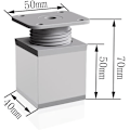 Miniatyrbilde 2 av 5: Justerbare møbelben, 4 stk skapben 50mm justerbar høyde 0-20mm aluminiumslegering bordben for skrivebord, sofa og DIY-møbler