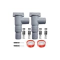 Poolunderhåll/Avstängningsventil 32/38mm Slanganslutning för ovanjordspool och poolpump (2-pack)